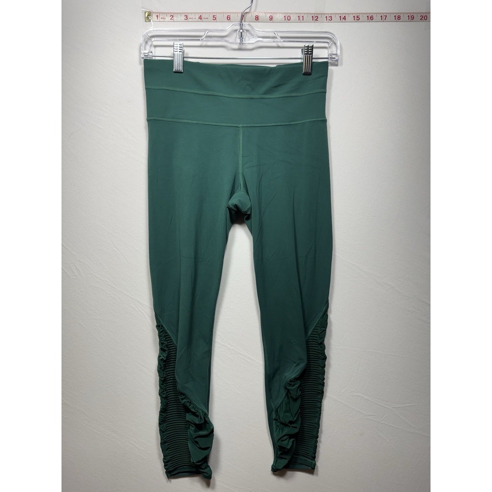 Athleta Dragonfly Green Bakasana Powervita Cropped Leggings, Size Small